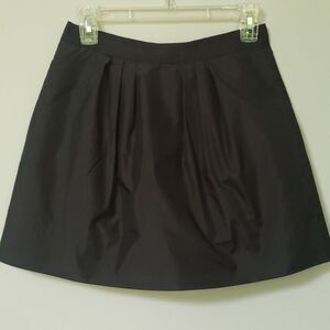 J..Crew Skirt sz 0 Marvelle Silk Taffeta with Tulle and Pockets Black